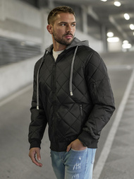 Moška jakna črna OZONEE JS/8M986/392Z