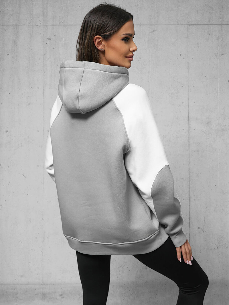 Jopa s kapuco siva OZONEE O/SWE23027