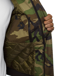 Moška zimska jakna maskirno-zelena OZONEE JS/2019005