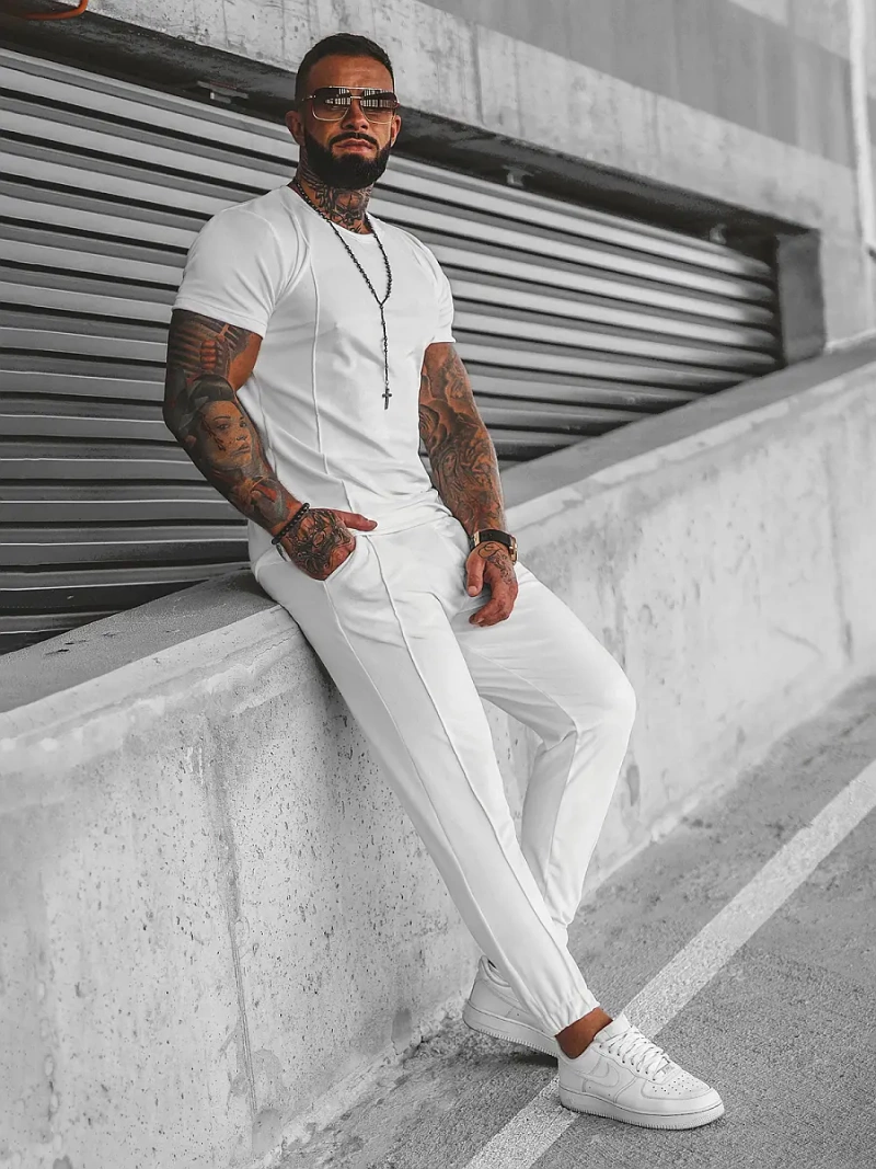 Moška trenirka bela OZONEE O/12135