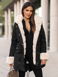 Ženska zimska jakna črna OZONEE JS/M763/392Z