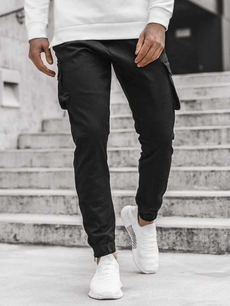 Moške hlače jogger črne OZONEE A/705