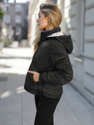 Ženska jakna črno-bež OZONEE JS/16M9315/392B