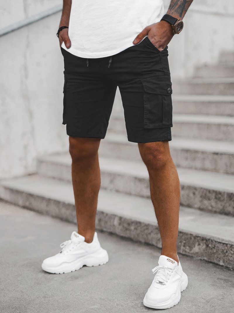 Moške Kratke Hlače Chino Črne OZONEE T/BB70010/1