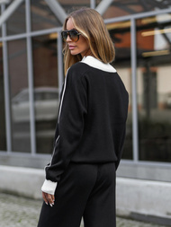 Ženski dvodelni komplet trenirka črn OZONEE JS/26C8805/3