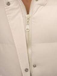 Ženski brezrokavnik s kapuco bež OZONEE JS/M728/62