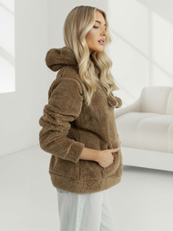 Ženska jopa s kapuco camel OZONEE JS/HH192/157