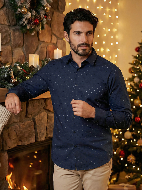 Moška srajca modra OZONEE V/V181Z