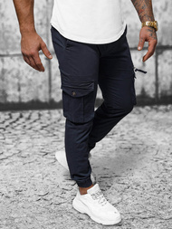 Moške Hlače Chino Jogger Mornarsko Modre OZONEE NB/MP0201BS