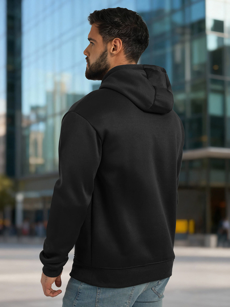 Moška jopa s kapuco črna OZONEE JS/8B1983/3