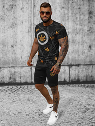 Moška trenirka črna OZONEE O/HM757Z