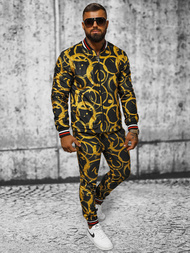 Komplet moški - jakna in hlače chino, zlati OZONEE O/5554/21Z