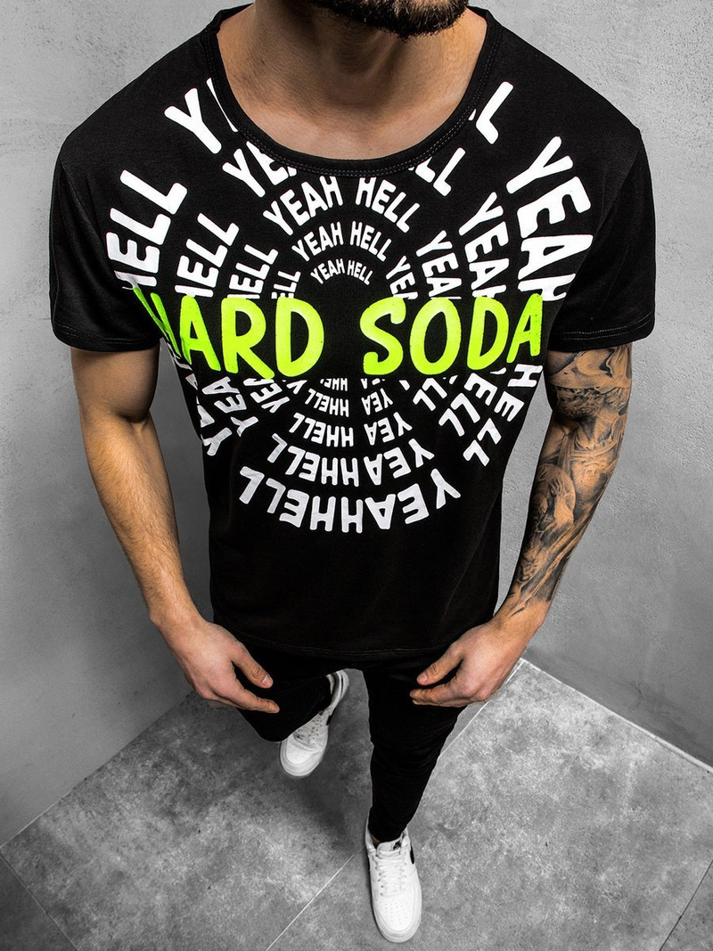 Moška majica črna OZONEE JS/KS1948Z