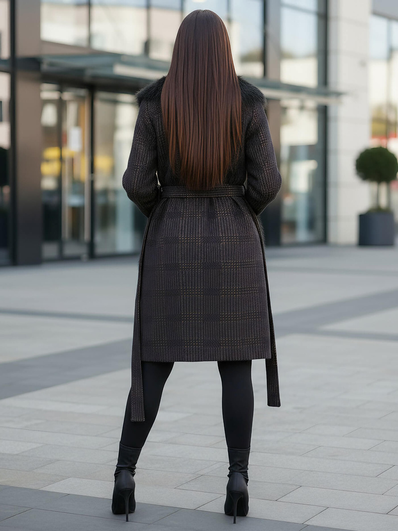 Ženski plašč črna OZONEE JS/53M5200/1Z