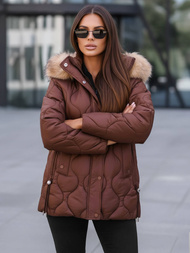 Ženska jakna čokolada OZONEE JS/5M3226/158Z