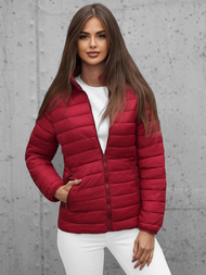Ženska prešita prehodna jakna bordo OZONEE JB/JP1141/7Z