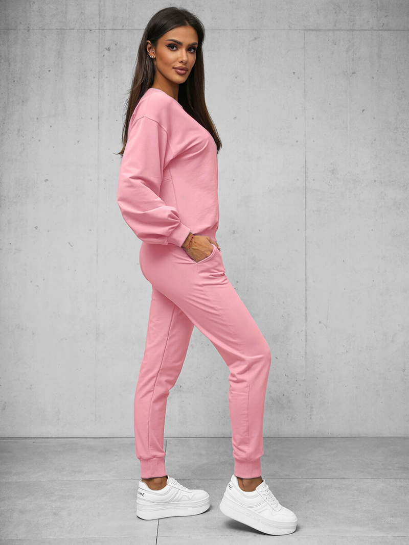 Ženski dvodelni komplet trenirka roza OZONEE O/12113Z