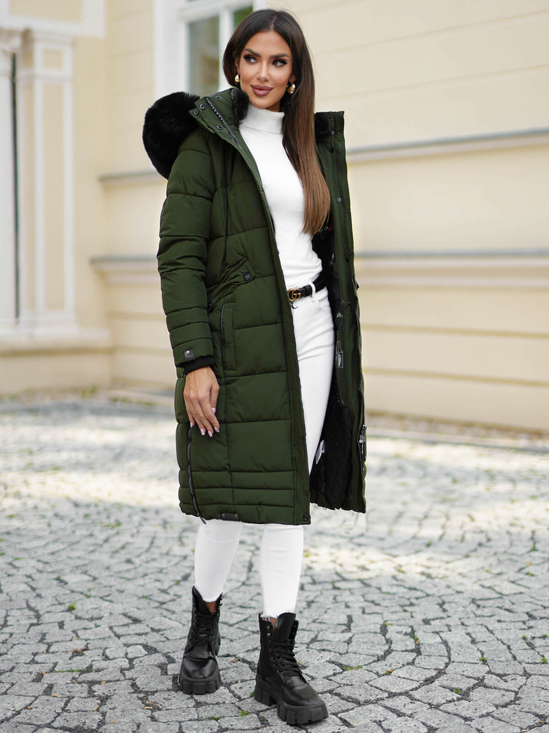 Ženska jakna kaki OZONEE O/W377Z