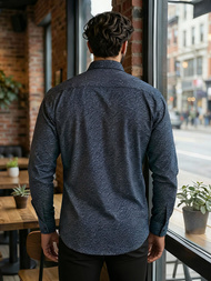 Moška srajca modra OZONEE V/V186Z