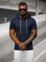 Moška navadna majica mornarsko modra OZONEE JS/8T955/25