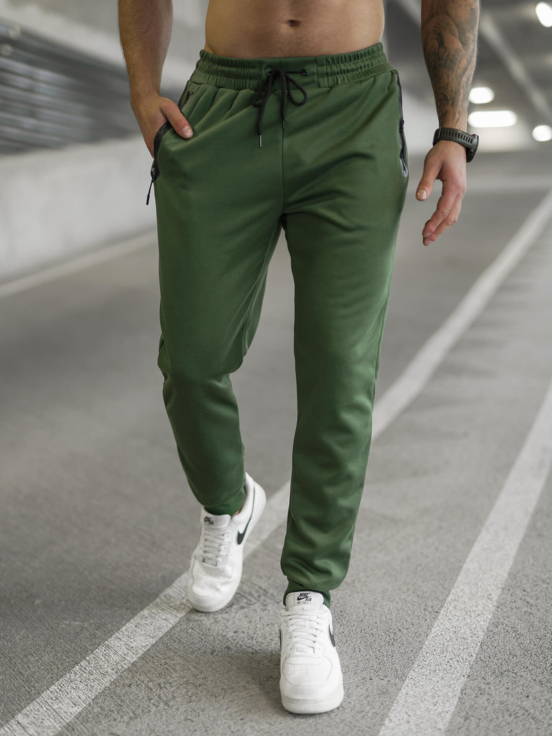 Moške športne hlače kaki OZONEE JS/17K1998/29