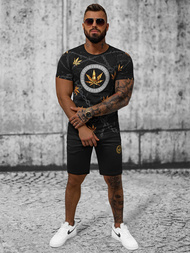 Moška trenirka črna OZONEE O/HM757Z