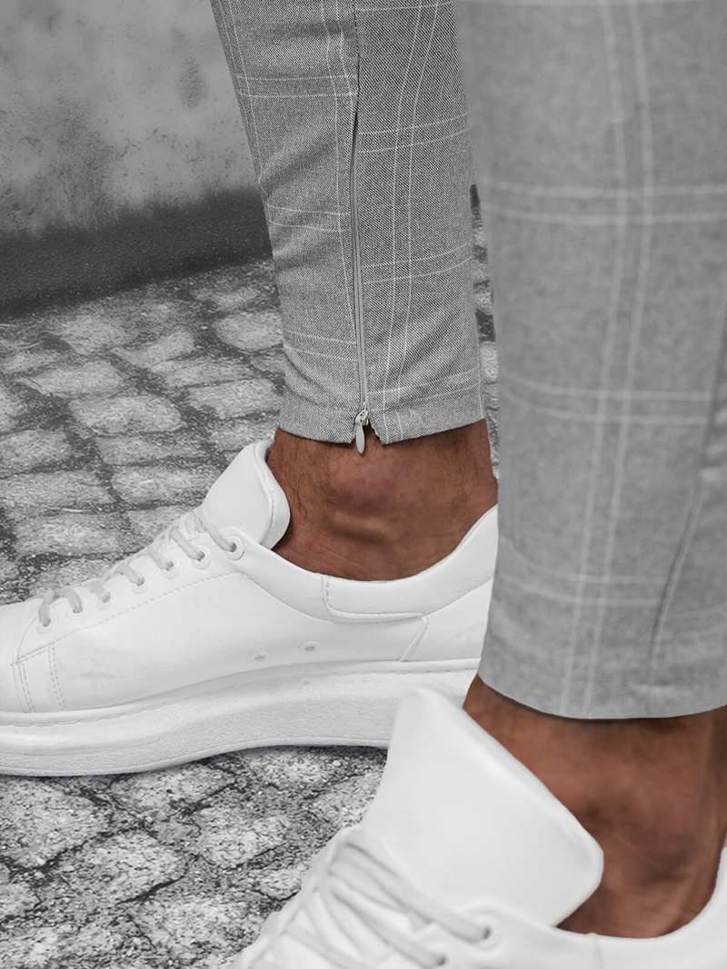 Moške hlače chino sive OZONEE DJ/550176