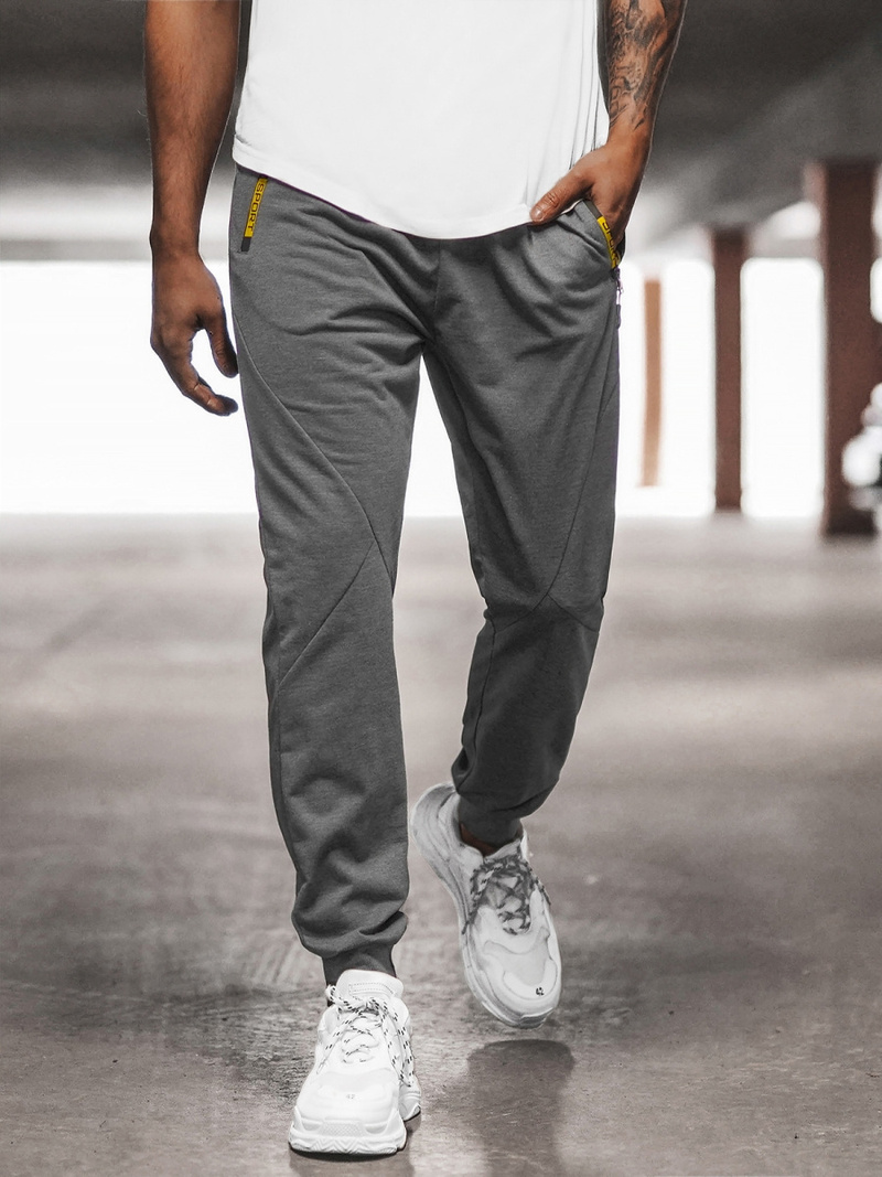 Moške športne hlače grafitne OZONEE JS/68K10350Z