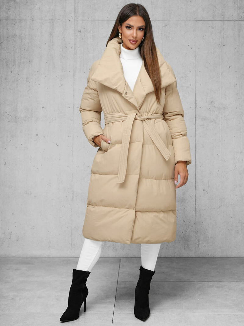 Ženska zimska jakna bež OZONEE JS/M737/62Z