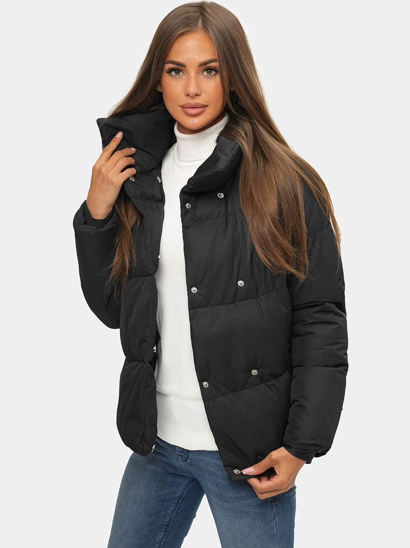 Ženska zimska jakna črna OZONEE JS/M23062/392