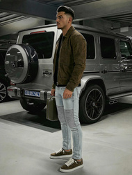 Moške kavbojke Svetlomodre OZONEE O/EM8889Z