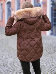 Ženska jakna čokolada OZONEE JS/5M3226/158