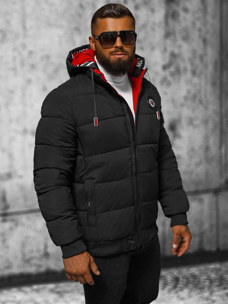 Moška zimska jakna črna OZONEE JS/84M3029/392