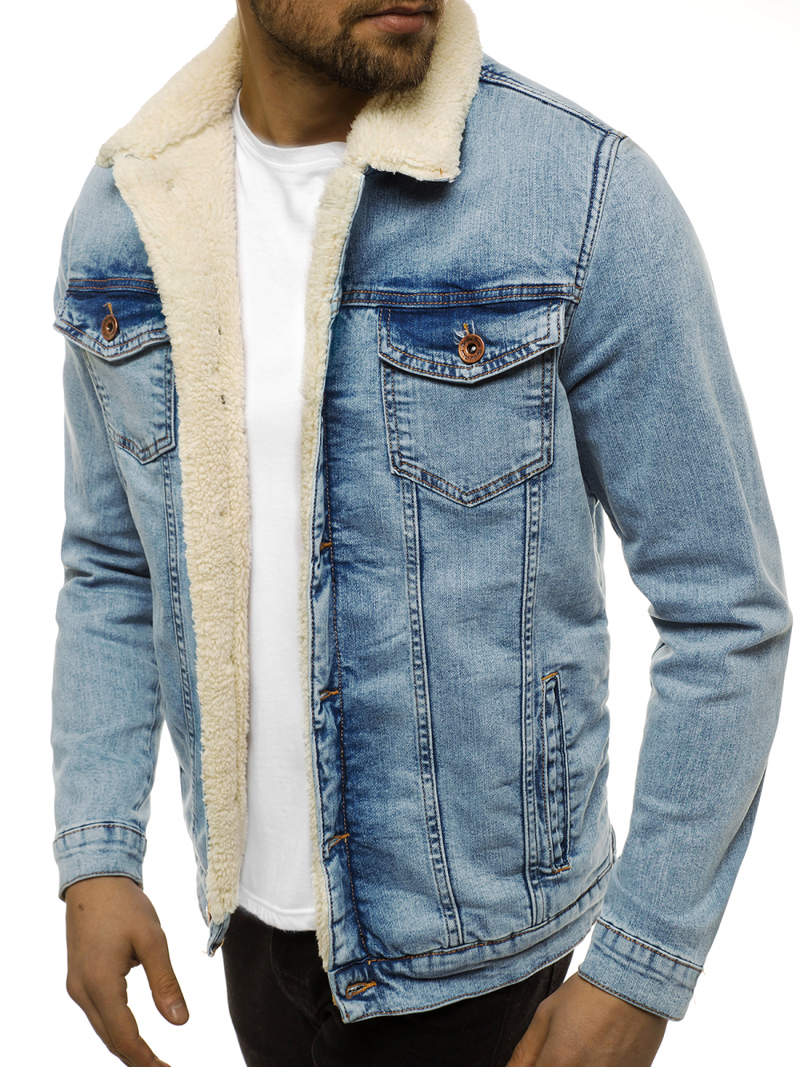 Moška jeans jakna svetlo-modra OZONEE BN/5940