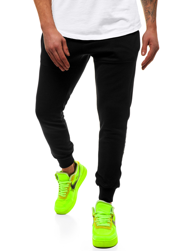 Moške športne hlače črno-rumene OZONEE G/11129