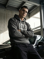 Moška jopa s kapuco grafitna OZONEE JS/65B3909/5Z