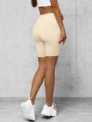 Kratke ecru ženske pajkice OZONEE O/K5-J