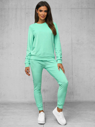 Ženski trenirka iz velurja temno-metini OZONEE O/8C1173/139Z