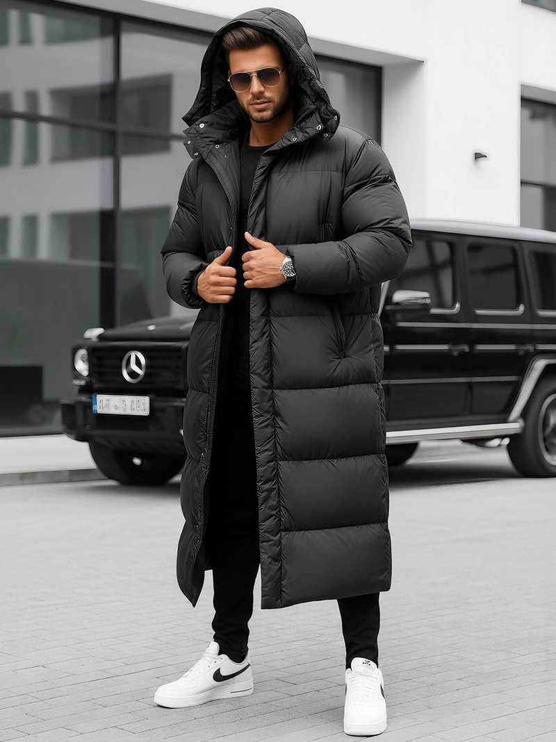 Moška zimska jakna črna OZONEE O/M3202Z