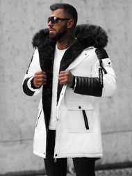 Moška zimska jakna belo-črna OZONEE O/5832/22Z