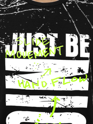 Moška majica črna OZONEE JS/KS1983Z