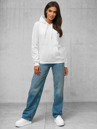 Ženska jopa s kapuco bela OZONEE JS/W02Z