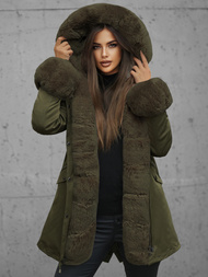 Ženska zimska jakna zelena OZONEE JS/16M9062/136