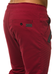 Moške hlače chino jogger bordo OZONEE A/0952