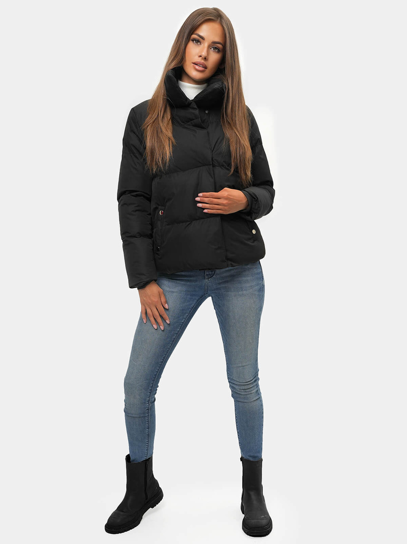 Ženska zimska jakna črna OZONEE JS/M23062/392