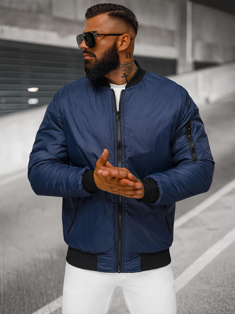 Moška jakna mornarsko modra OZONEE JS/AK95Z