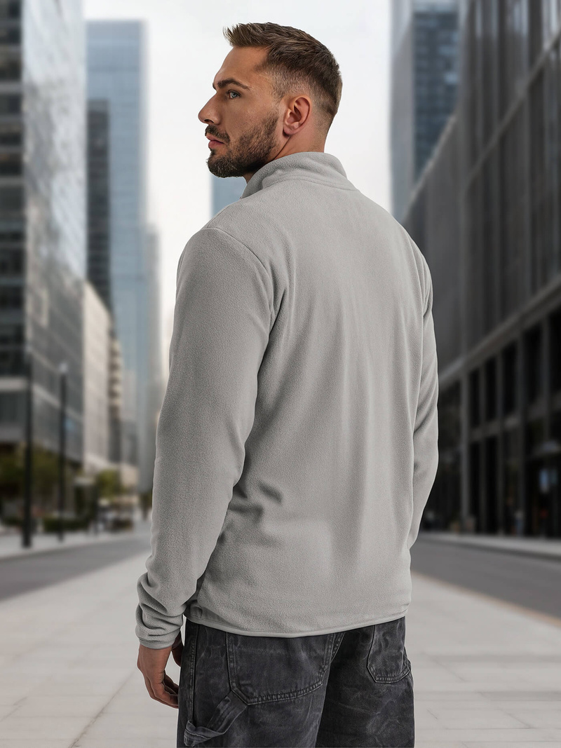 Moška jopa z zadrgo siva OZONEE JS/HH016/2