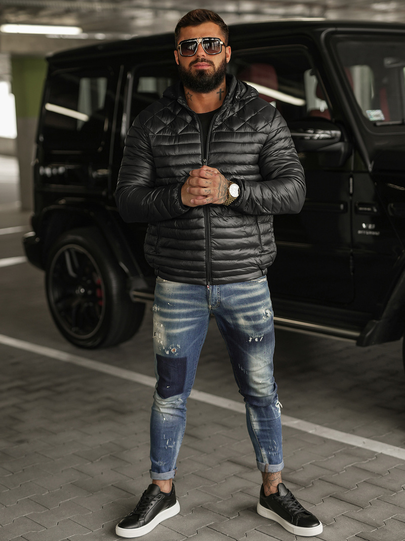 Moška jakna črna OZONEE JS/16M9328/392BZ