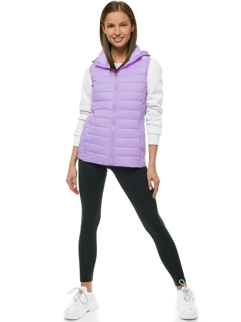 Ženski brezrokavnik s kapuco svetlovijolična OZONEE JS/M23039/37