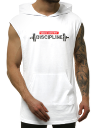 Moška majica brez rokavov bela OZONEE MACH/M1211